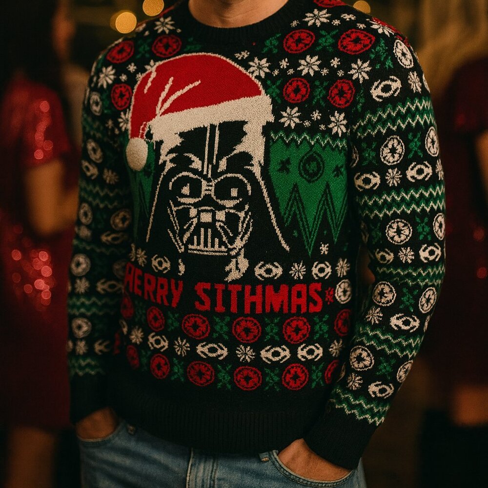 Star Wars Merry Sithmas Darth Vader Ugly Christmas Sweater – Men’s Small